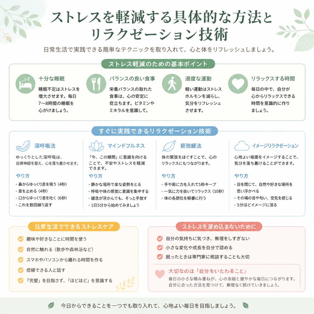 ストレス軽減の方法